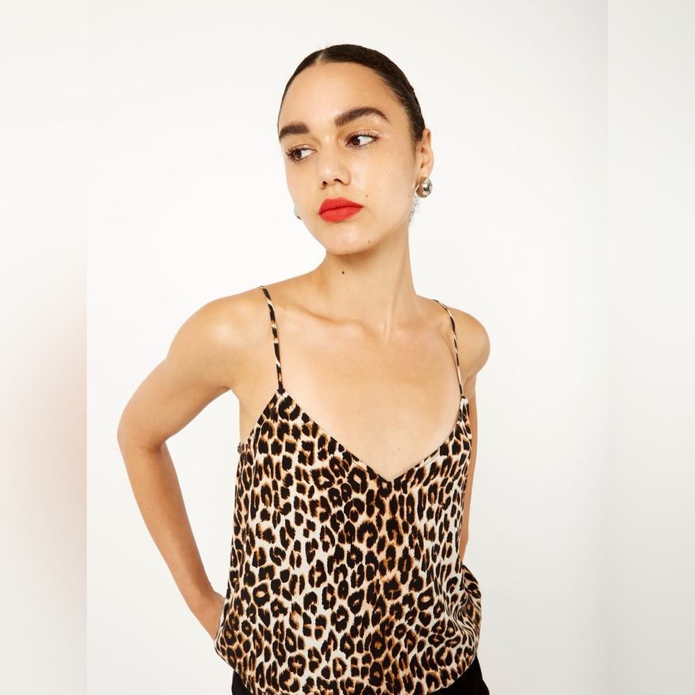 Equipment Layla Silk Cami in Leopard Print